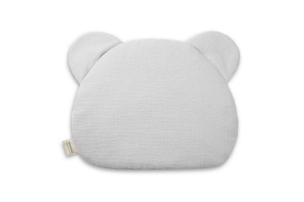Muslin Teddy Bear Pillow Grey