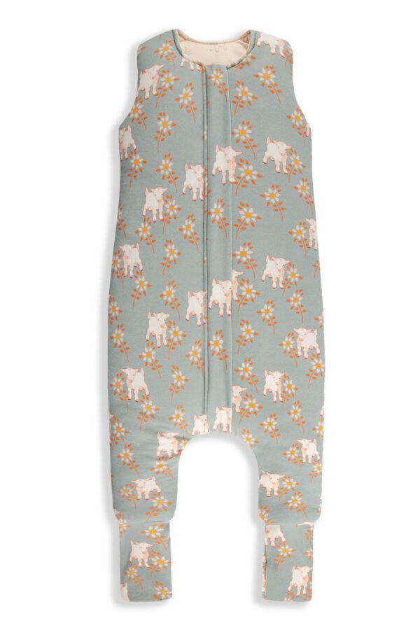 Sleeping Bag with Legs (3-5 years) Vintage Animals Sky Blue