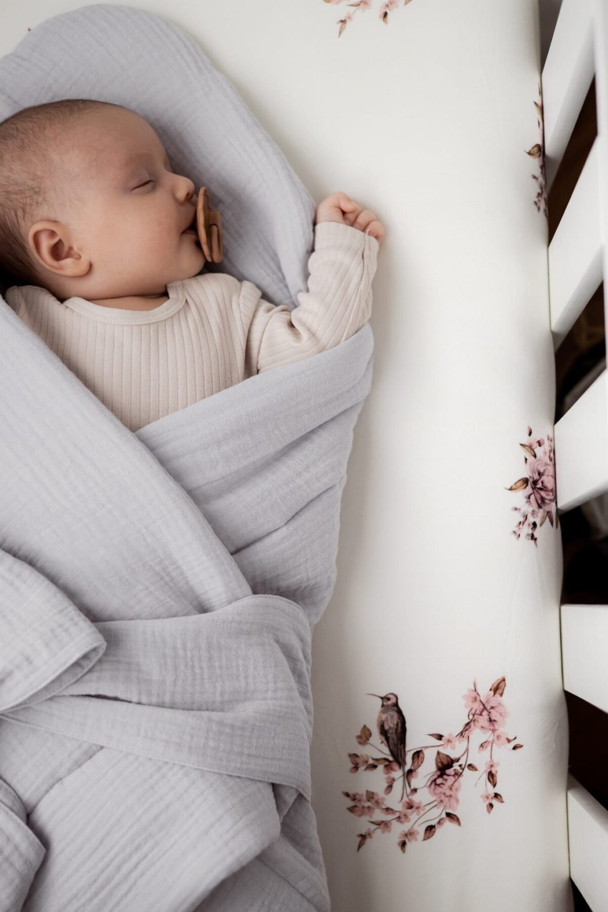 Muslin Swaddle Wrap Rose – Bild 9