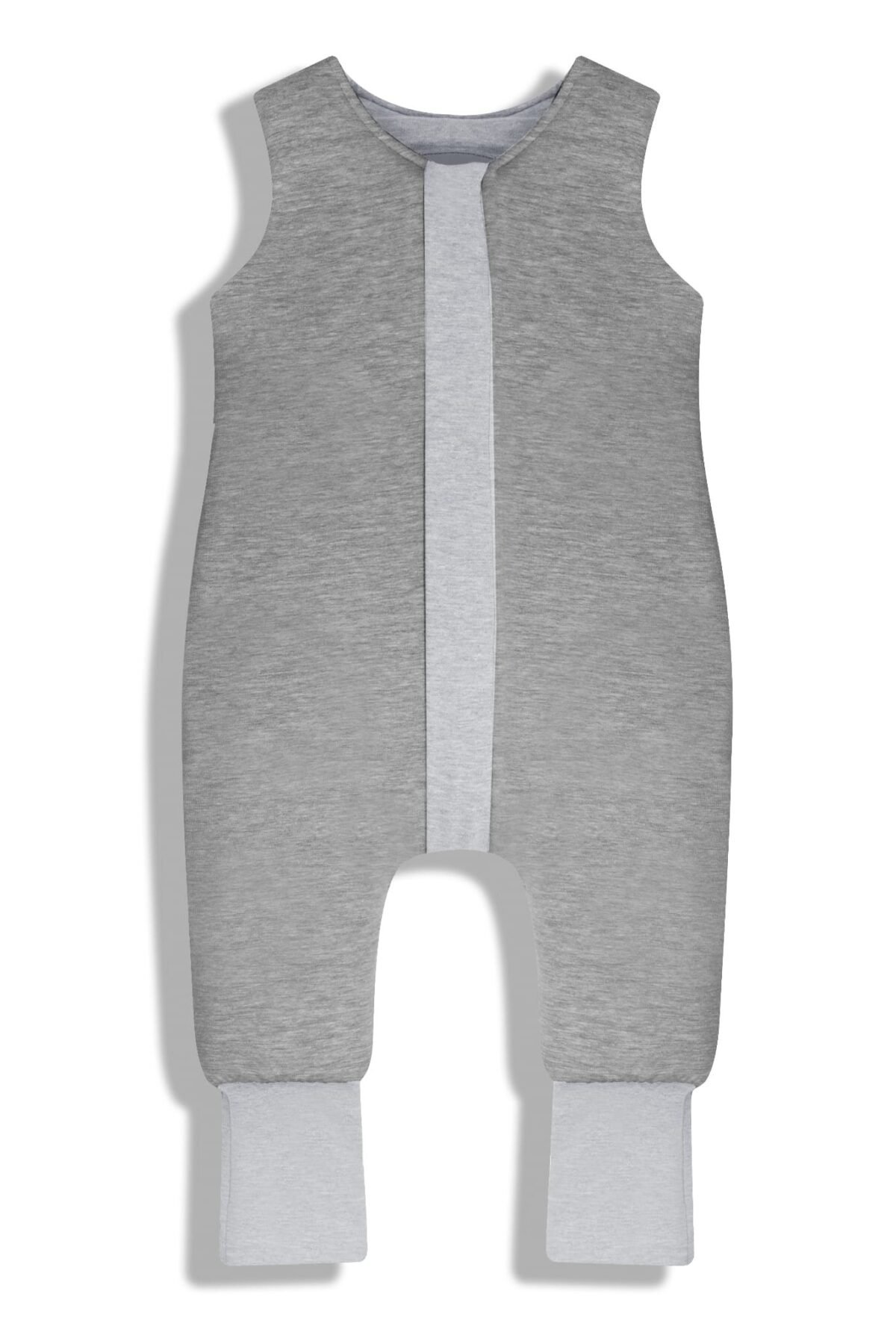 Reversible Sleeping Bag with Legs (6-12 months) Melange_Grey – Image 12
