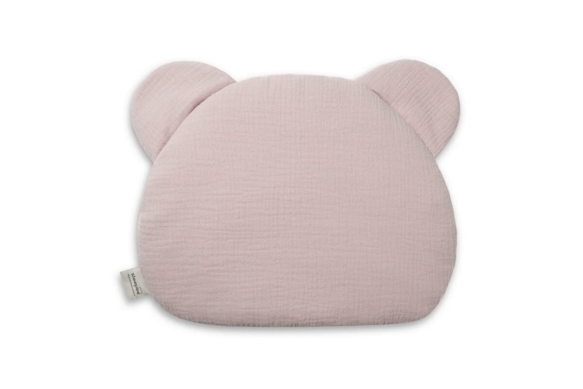 Muslin Teddy Bear Pillow Rose – Image 6