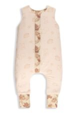 Reversible Sleeping Bag with Legs (6-12 months) Vintage Animals Cream - Afbeelding 12