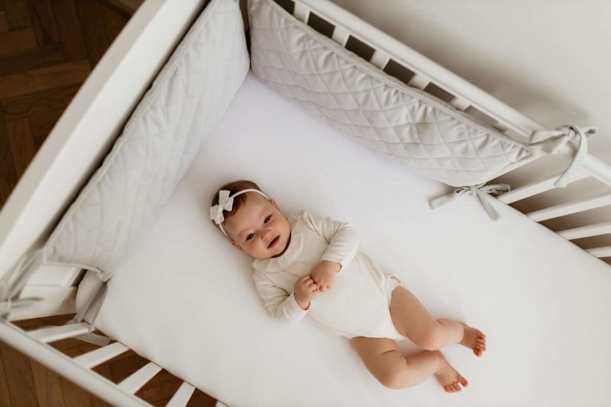 Modular baby cot bumper Khaki - Afbeelding 10