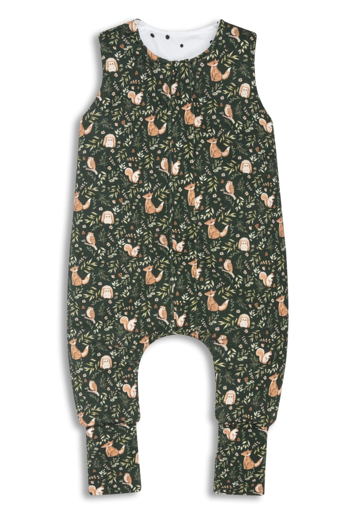 Reversible Sleeping Bag with Legs XS (6-12 months) Green Forest – Bild 3