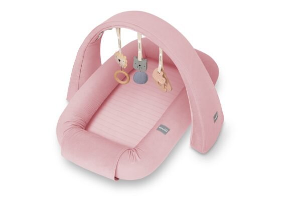 Modulares Babynest mit Spielzeugbogen 3 in 1 Rosa