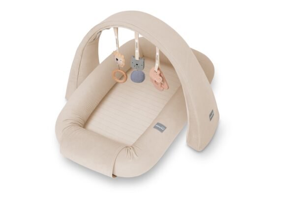 Modulares Babynest mit Spielzeugbogen 3 in 1 Sand