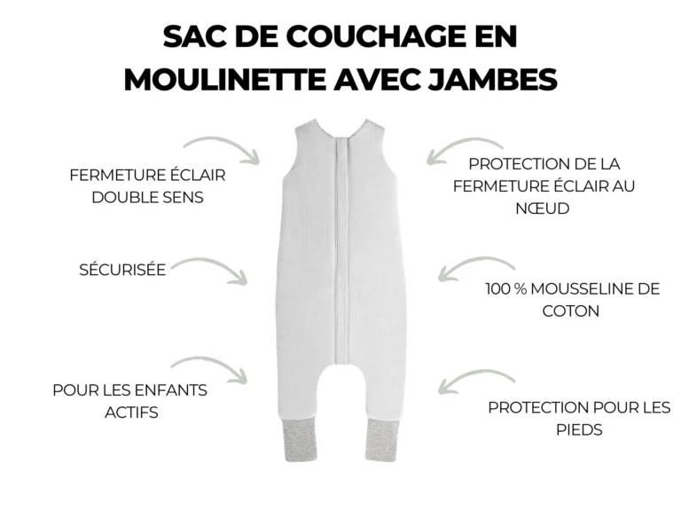 Gigoteuse en mousseline avec jambes