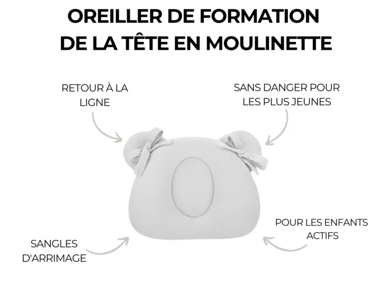 Oreiller de tête en mousseline
