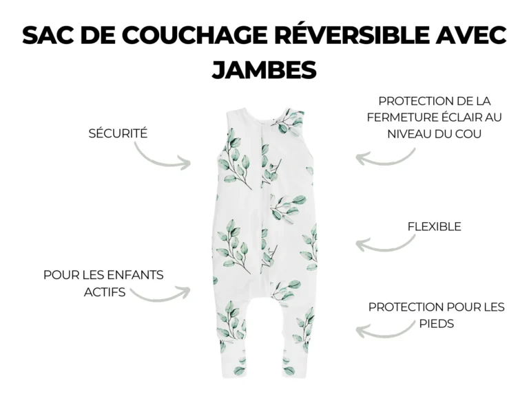 gigoteuse réversible avec jambes