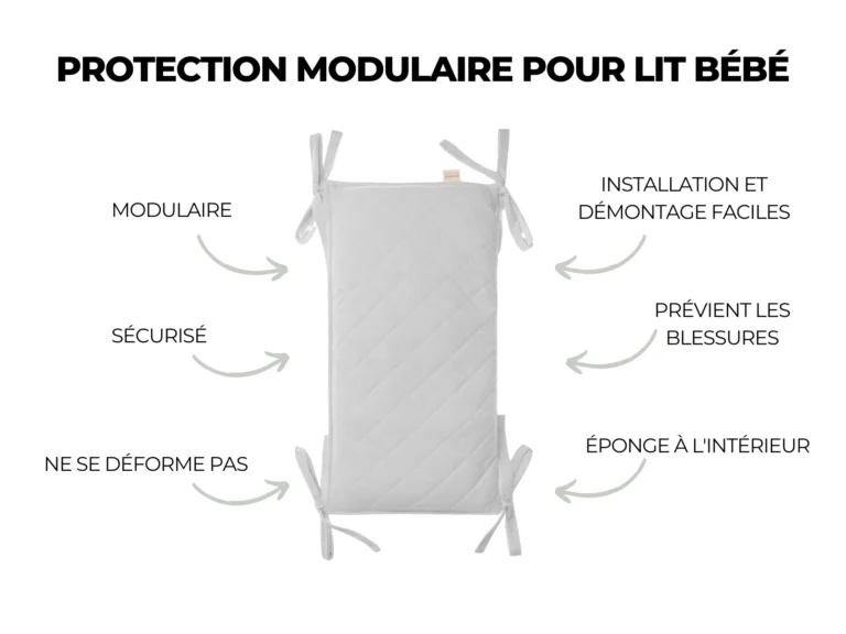 Tour de lit modulaire pour bébé