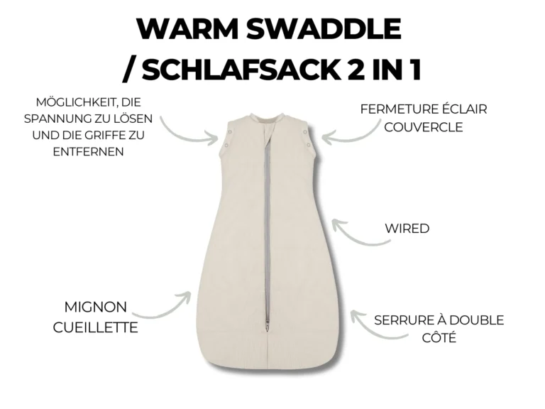 Warm sleeping bagswaddle blanket 2 in 1