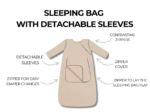 Sleeping Bag with Detachable Sleeves Pink - Image 2